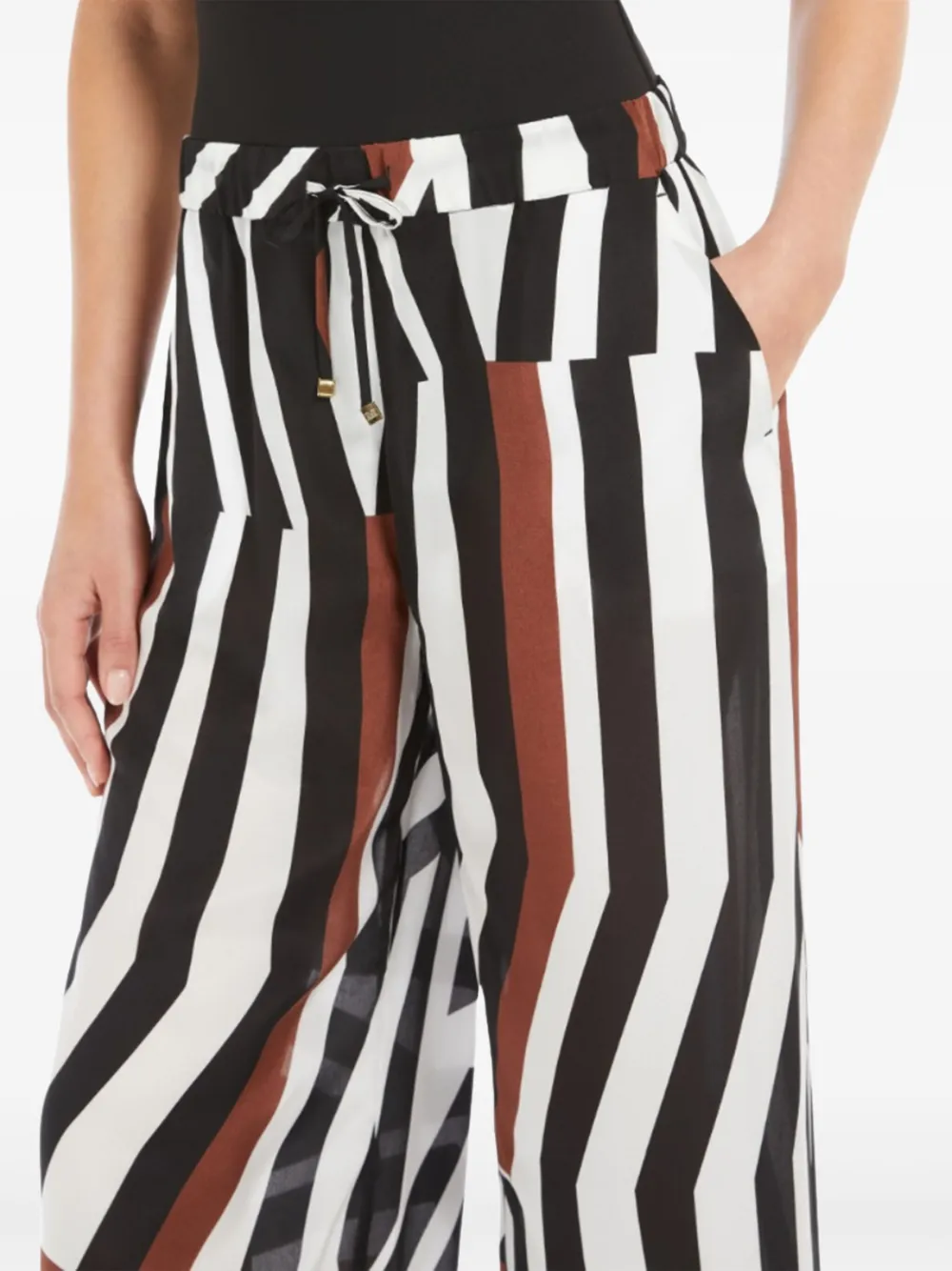 Max Mara striped trousers Zwart