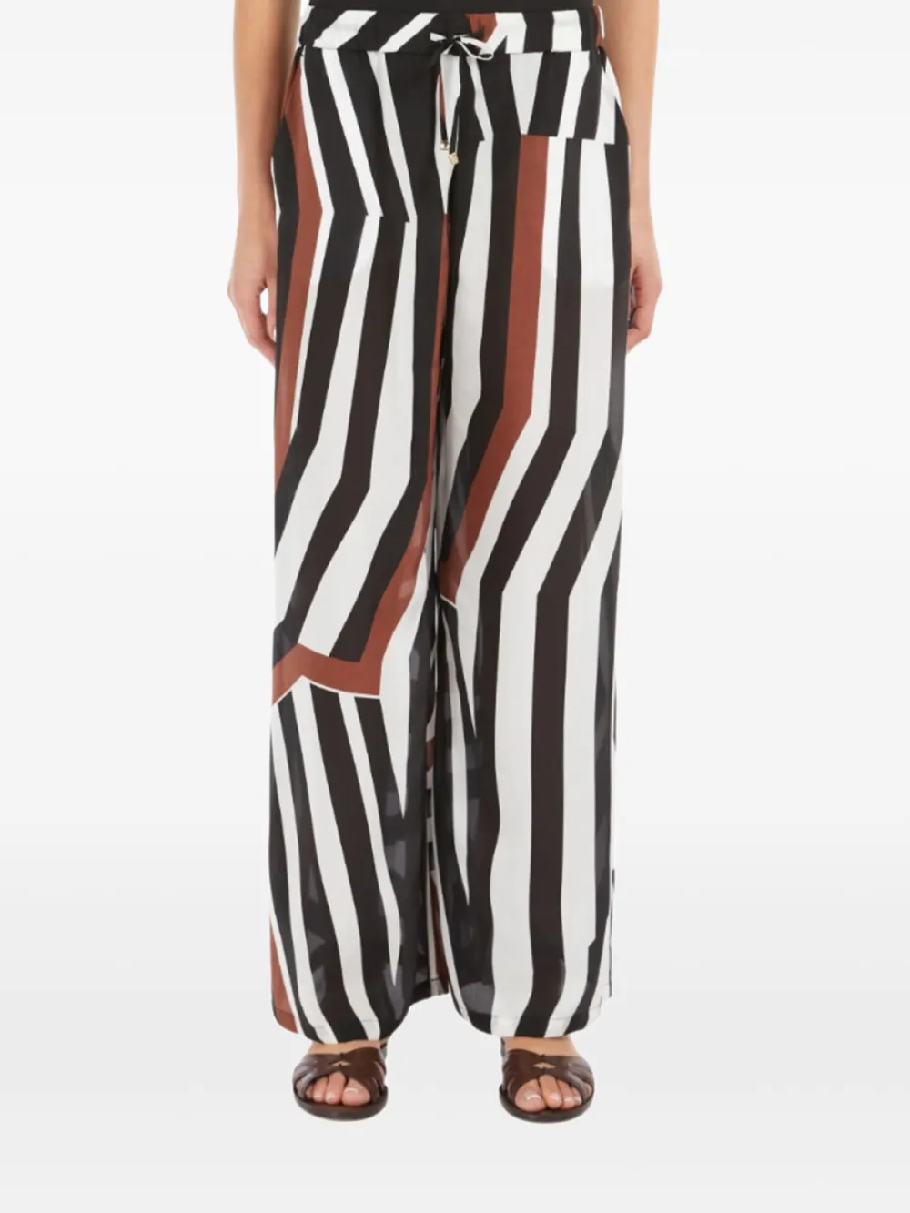 Max Mara striped trousers Zwart