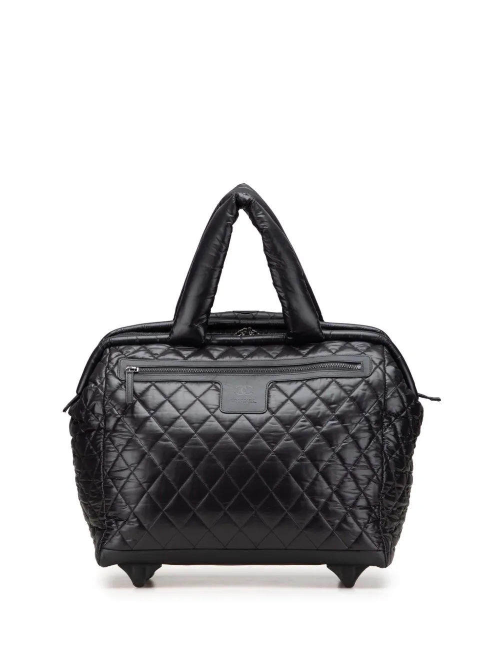 CHANEL Pre-Owned 2009-2010 マトラッセ ナイロン ココ コクーン トロリー ローリングケース ボストンバッグ - CHANEL Pre-Owned 2009-2010 マトラッセ ナイロン ココ コクーン トロリー ローリングケース ボストンバッグ -