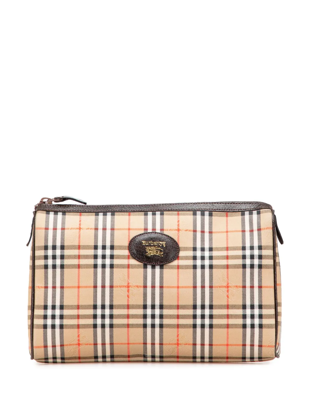 Burberry Pre-Owned 20th Century Haymarket Check Canvas clutch bag | Brown | Image 1