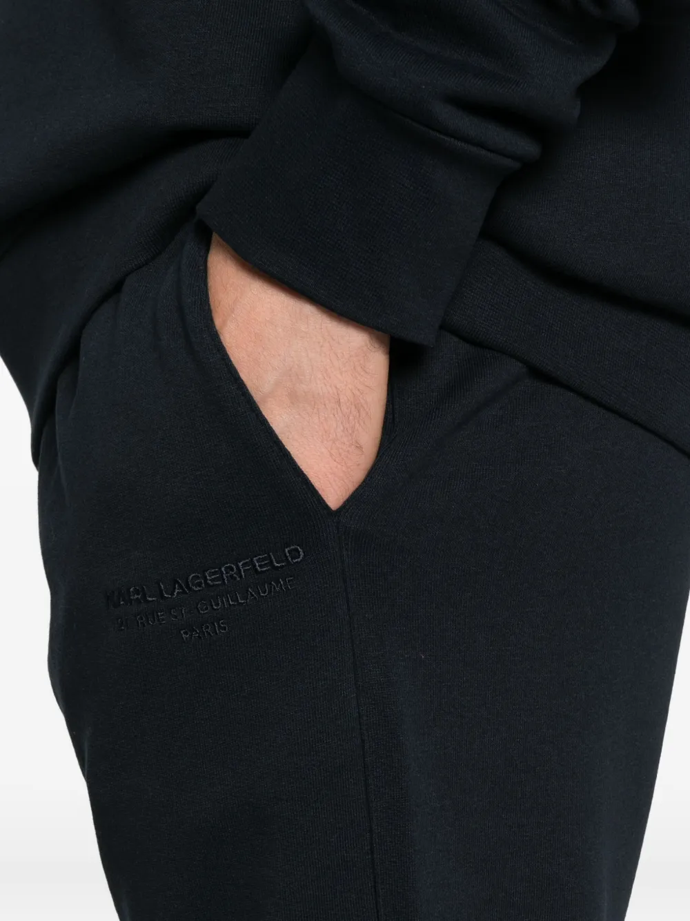 Karl Lagerfeld Joggingbroek met trekkoord Zwart