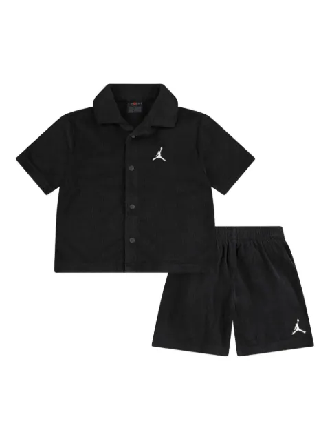 Jordan Kids embroidered-logo terry shorts set