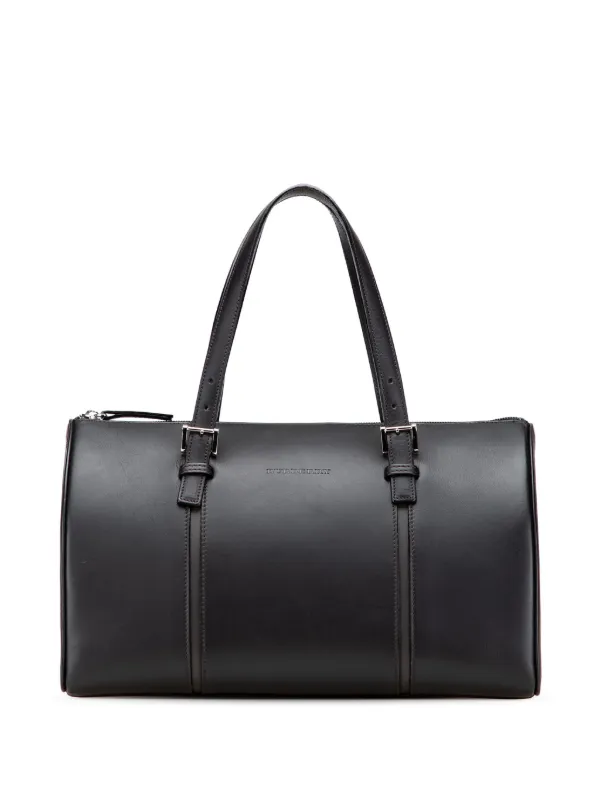 BURBERRY ボストンバッグ ブラック Burberry Pre-Owned 2000-2017 レザーボストンバッグ | ブラック