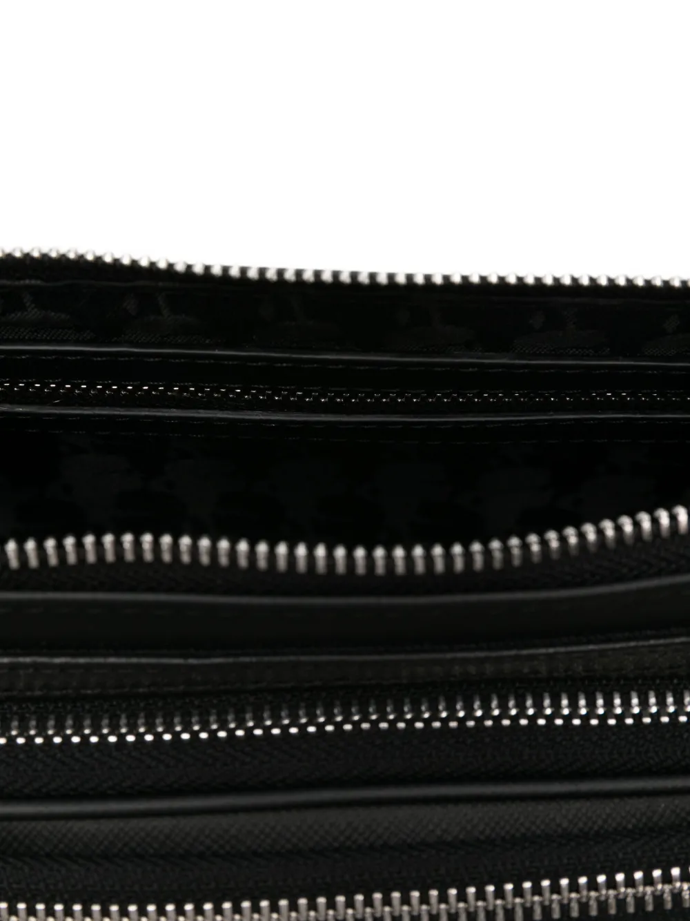 Karl Lagerfeld Leren clutch met ritssluiting Zwart