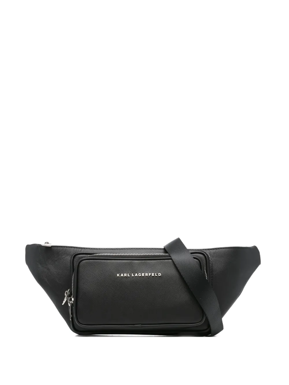 Karl Lagerfeld Leren clutch met ritssluiting Zwart