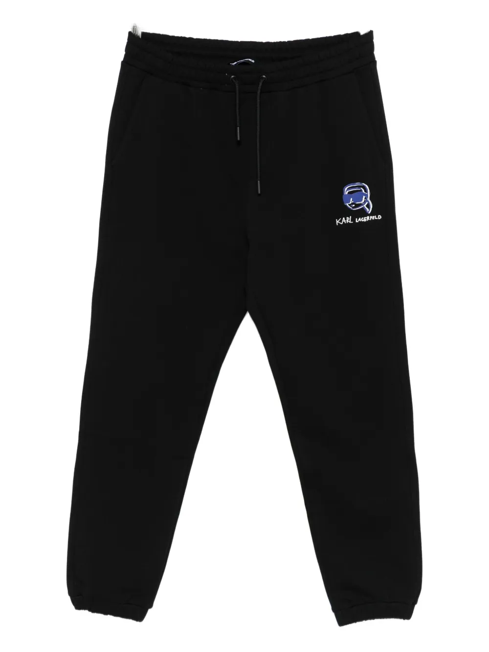 Karl Lagerfeld embroidered logo sweatpants - Nero