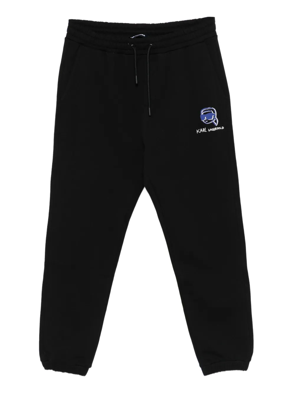 Karl Lagerfeld embroidered logo sweatpants Zwart
