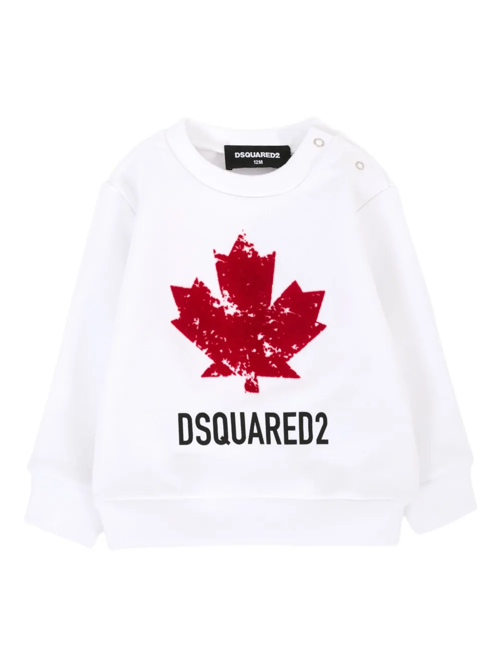 DSQUARED2 KIDS maple-leaf sweatshirt Wit