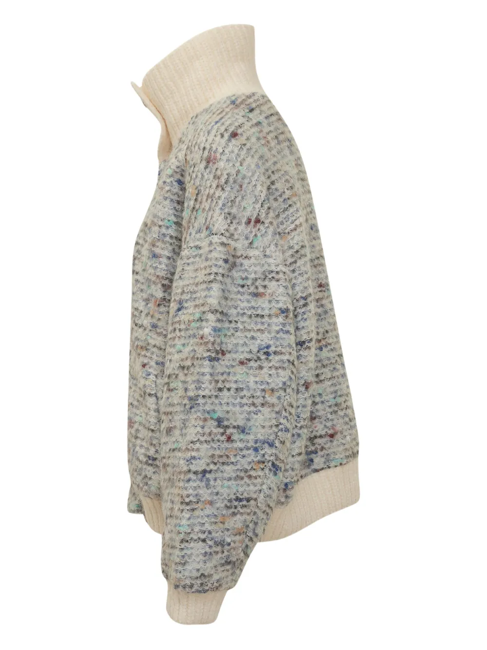 IRO Simone gebreid jack met hoge hals Beige