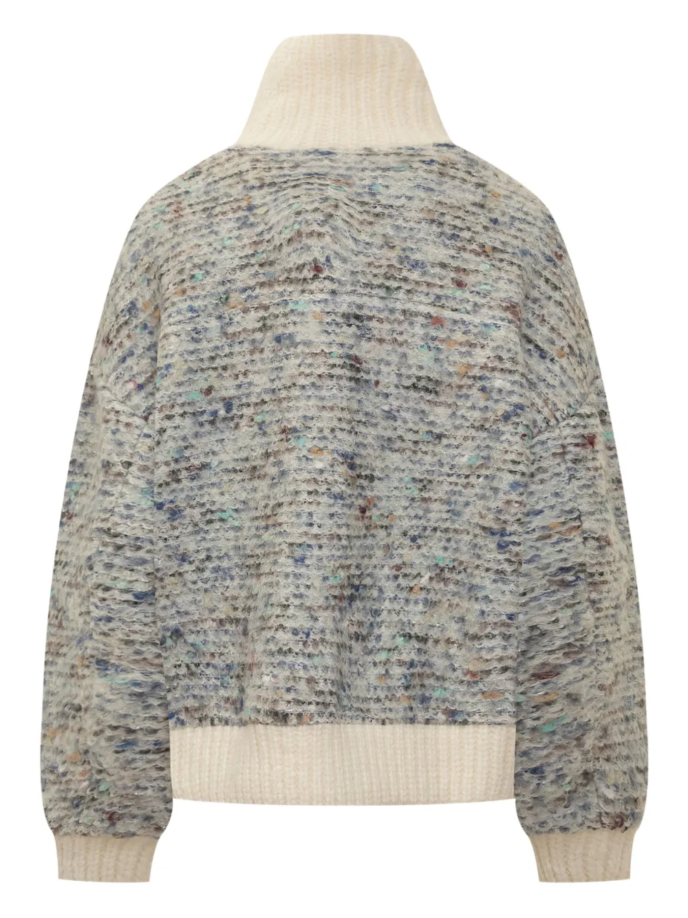 IRO Simone gebreid jack met hoge hals Beige
