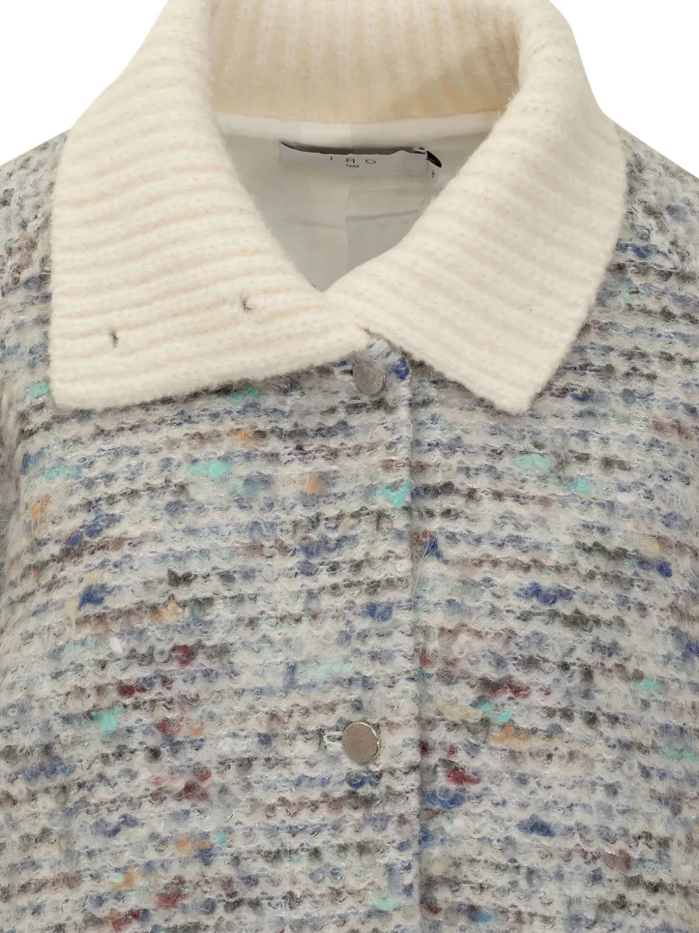 IRO Simone gebreid jack met hoge hals Beige