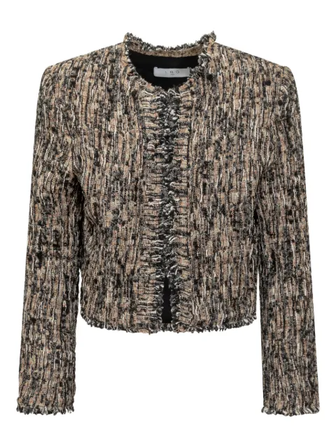 IRO Carlia Tweed-Jacke mit ausgefransten Kanten
