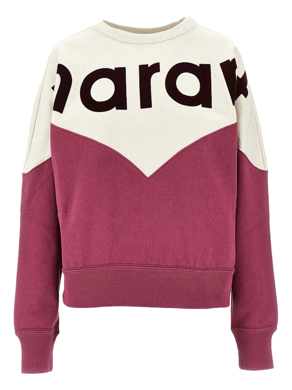 Isabel Marant Houston Colour-block Logo Sweatshirt In Neutral