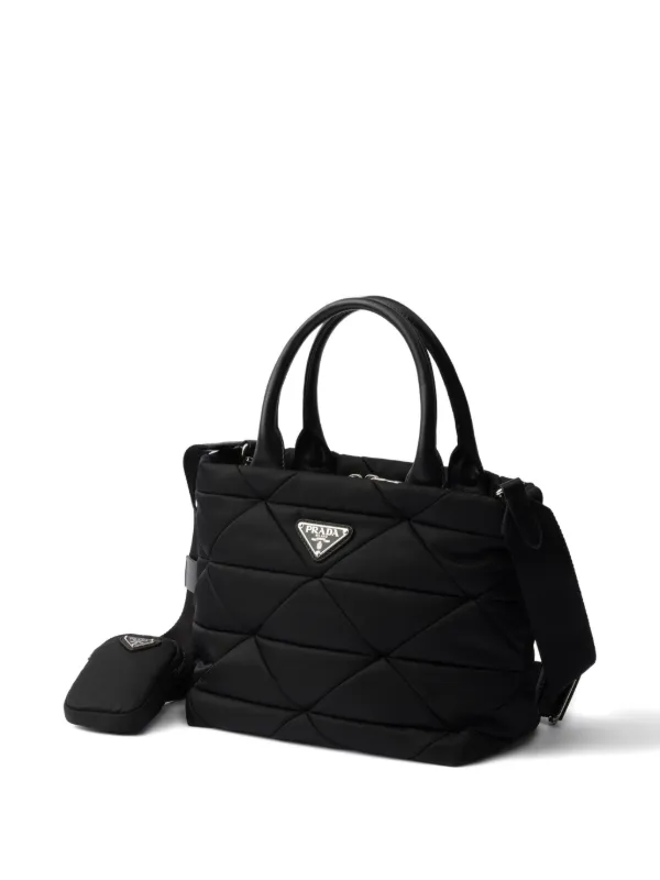 Prada Small Re-Nylon Padded Tote Bag Black FARFETCH PH