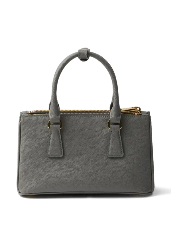 PRADA サフィアーノ　 ガレリア　ミニバッグ Prada ガレリア サフィアーノレザーミニバッグ | グレー