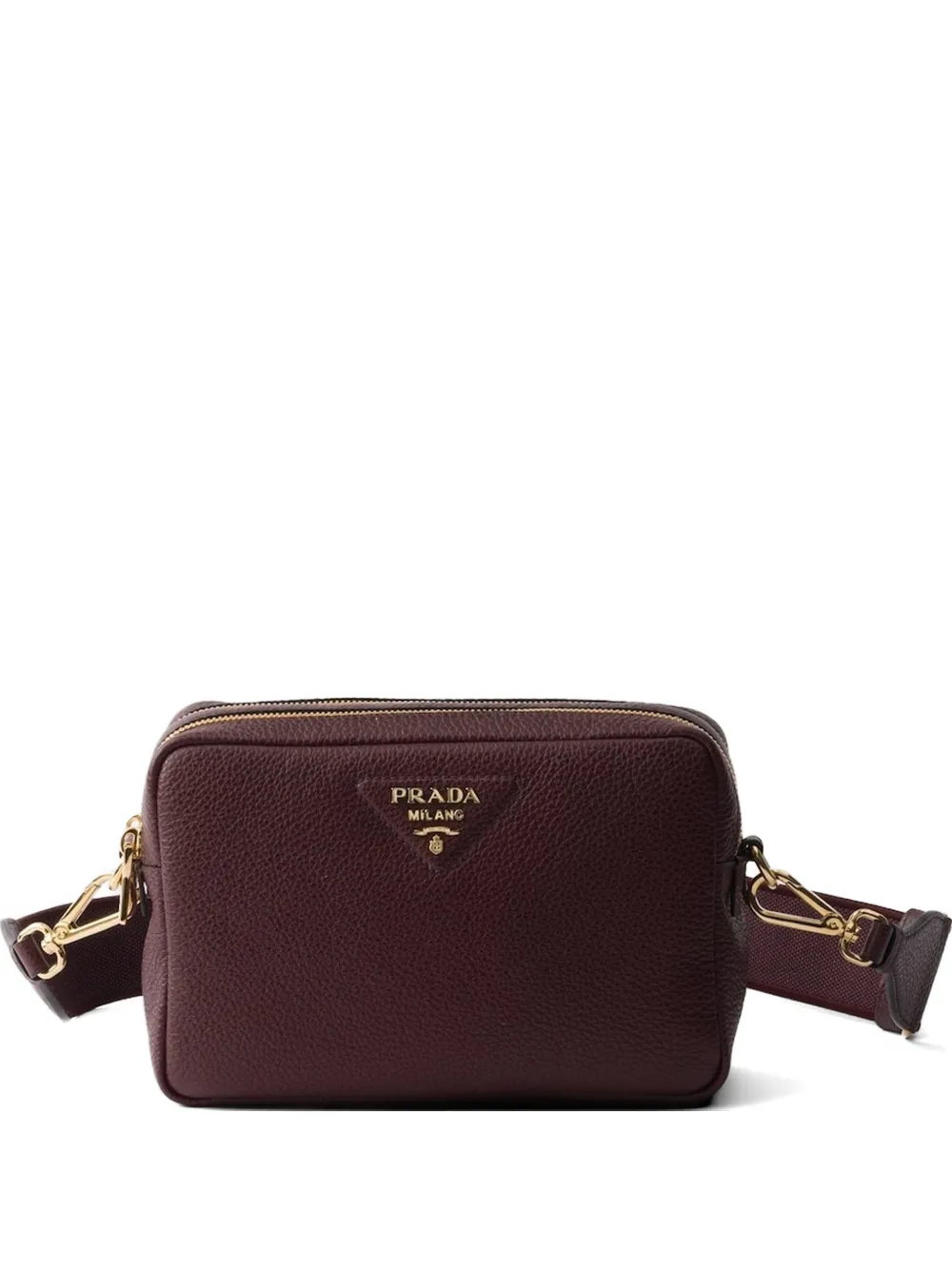 Prada small leather shoulder bag - Braun