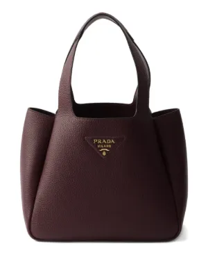 Prada レザーハンドバッグ | グレー | FARFETCH JP