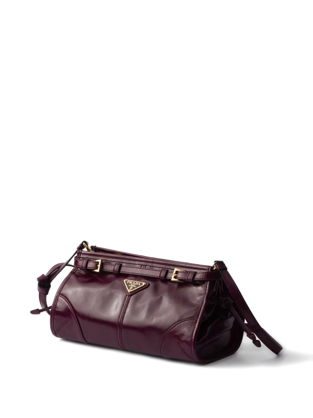 Prada Bonnie buckle-fastening leather shoulder bag Rood
