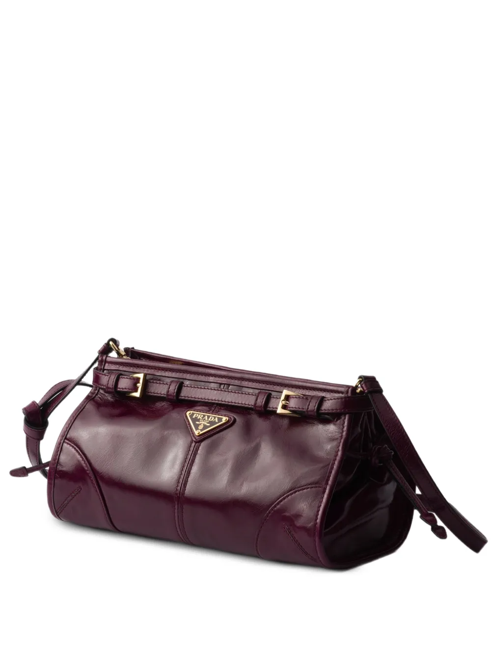 Prada Bonnie buckle-fastening leather shoulder bag - Red