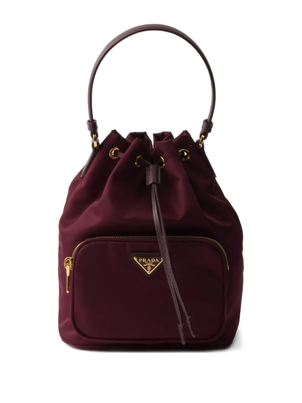 Prada Duet Re-Nylon bucket bag F0007 BURGUNDY