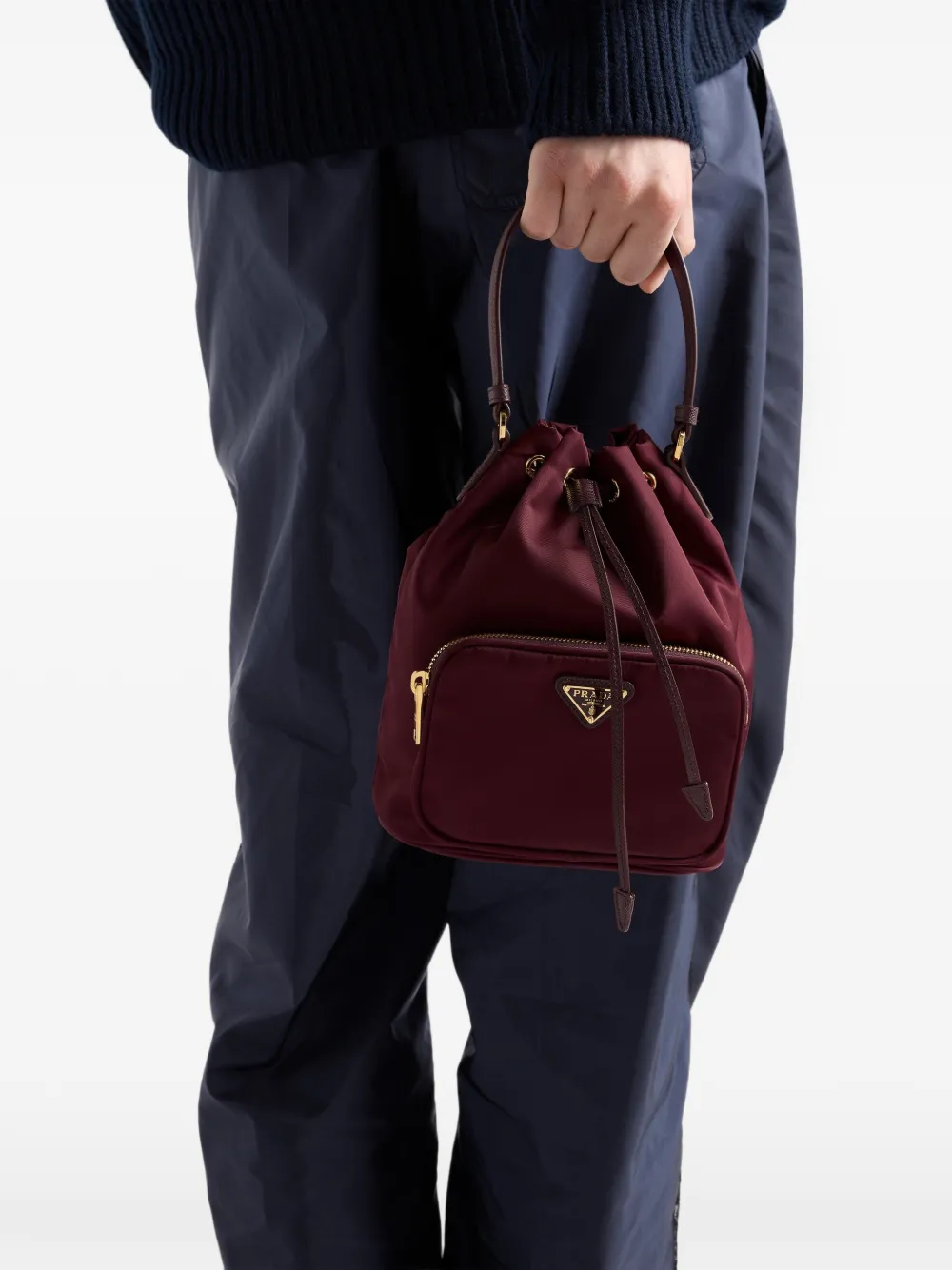 Prada Duet bucket-tas Rood