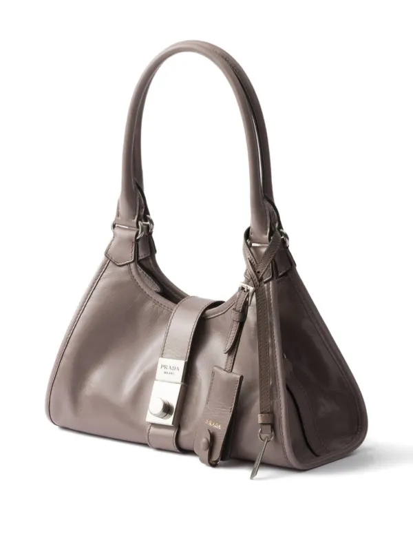 Prada プッシュロック ハンドバッグ S | グレー | FARFETCH JP