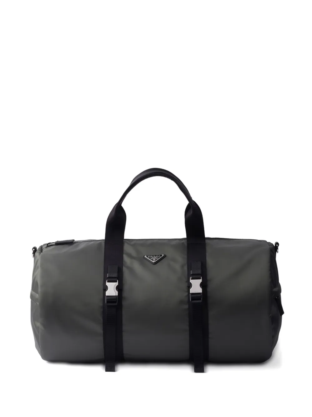 Prada Re-Nylon triangle-logo duffle bag Blauw