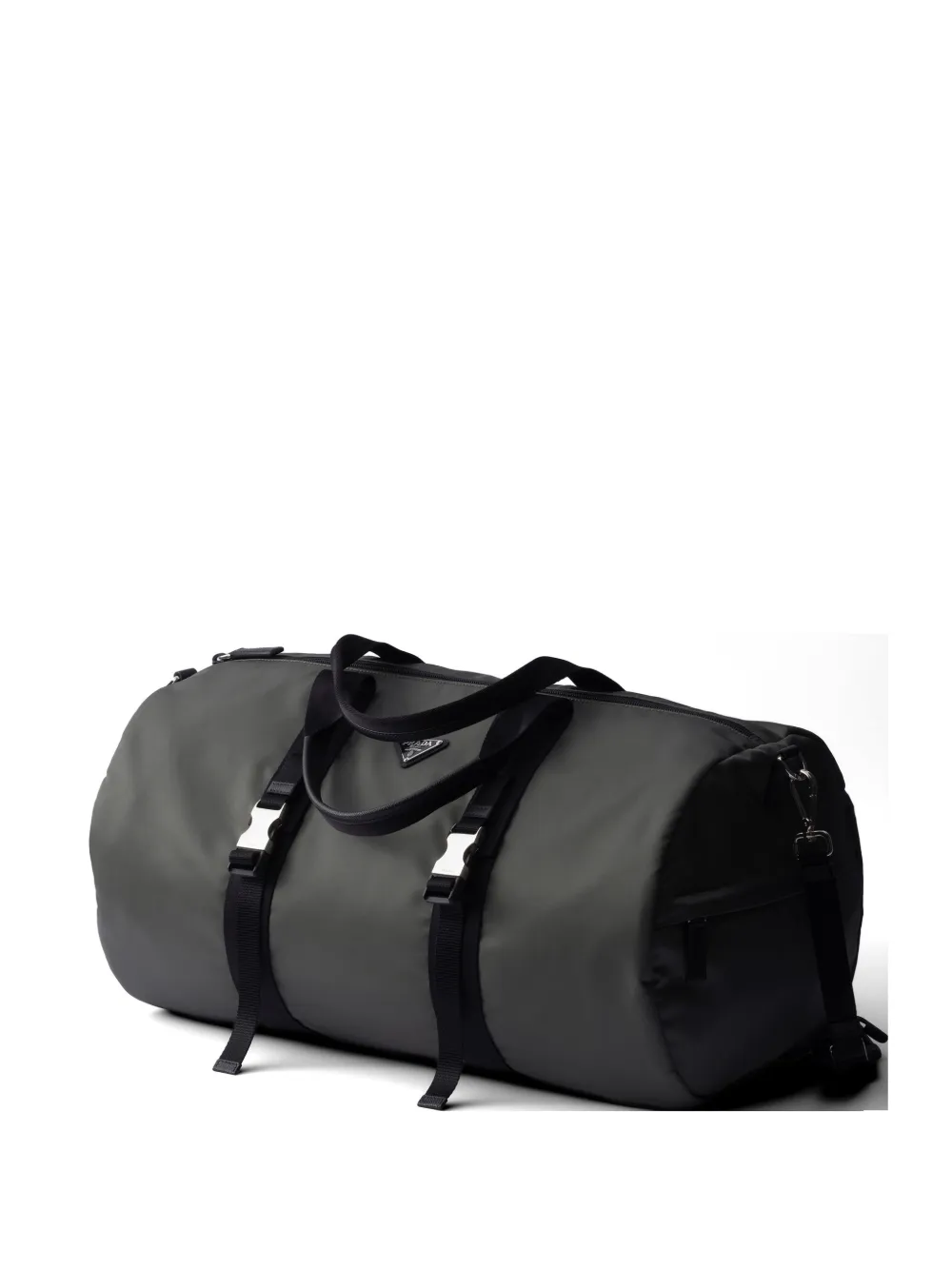 Prada Re-Nylon triangle-logo duffle bag - Blu