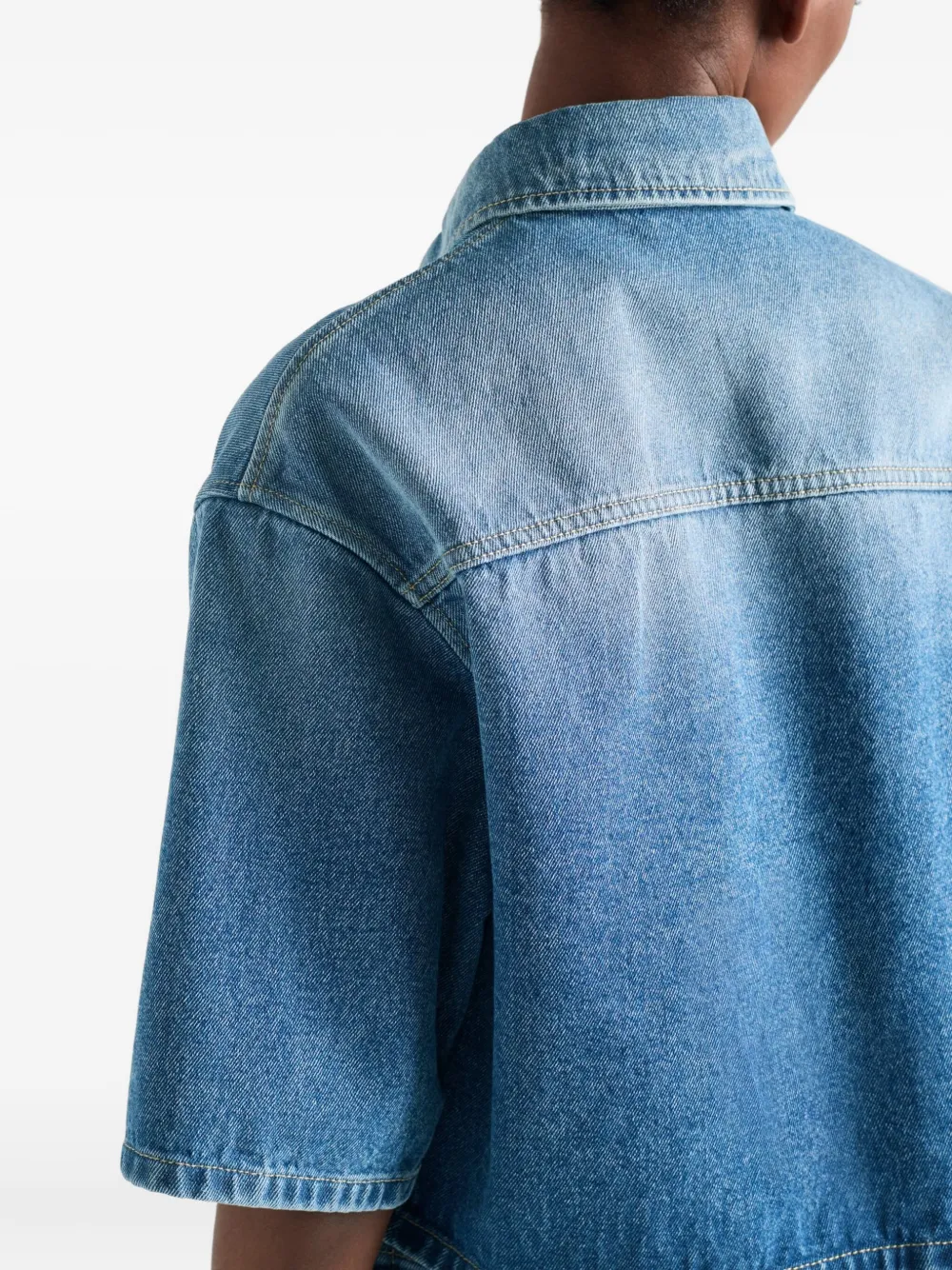 Prada Blouse met logo Blauw
