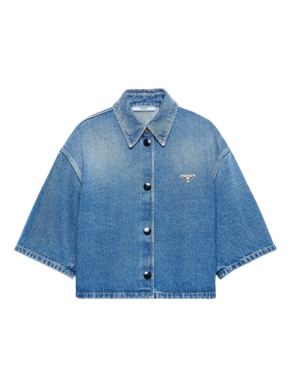 Prada Blouse met logo Blauw
