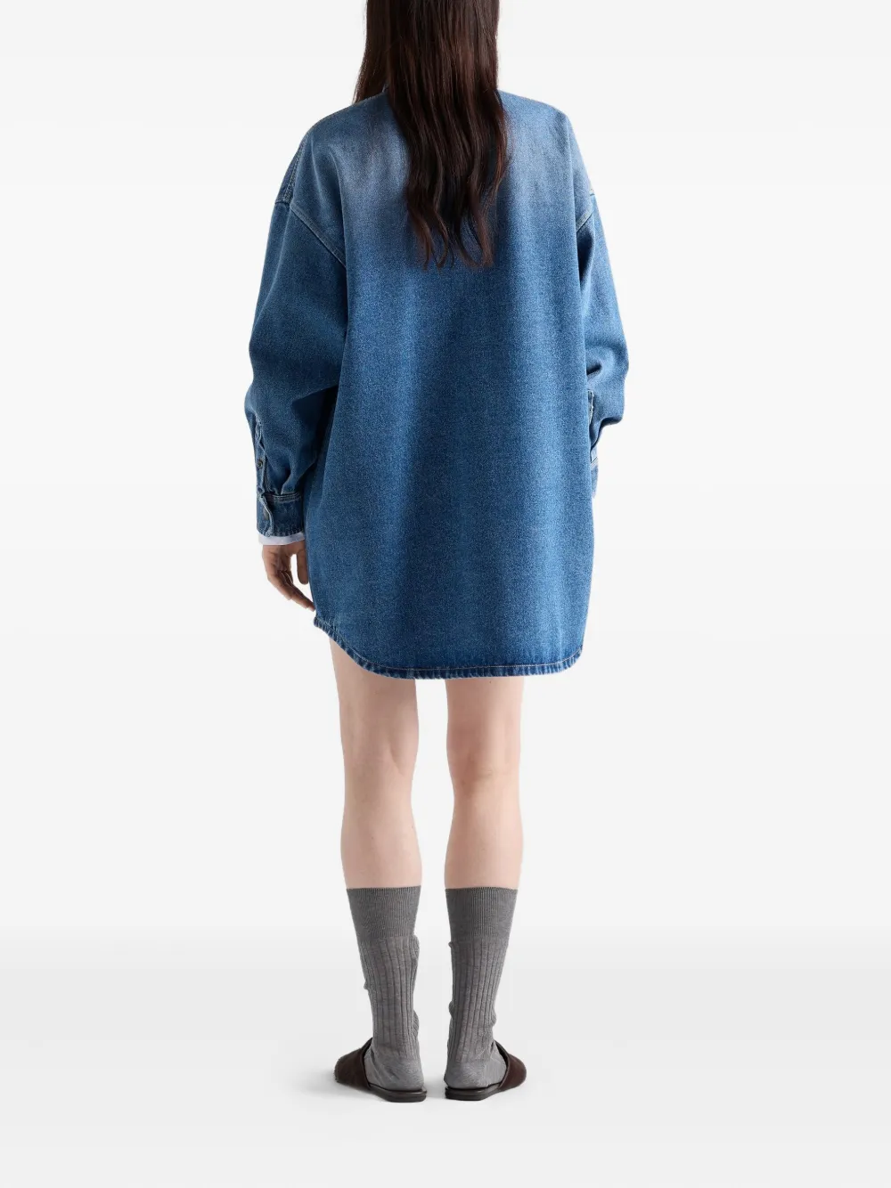 Prada Blouse met logo Blauw