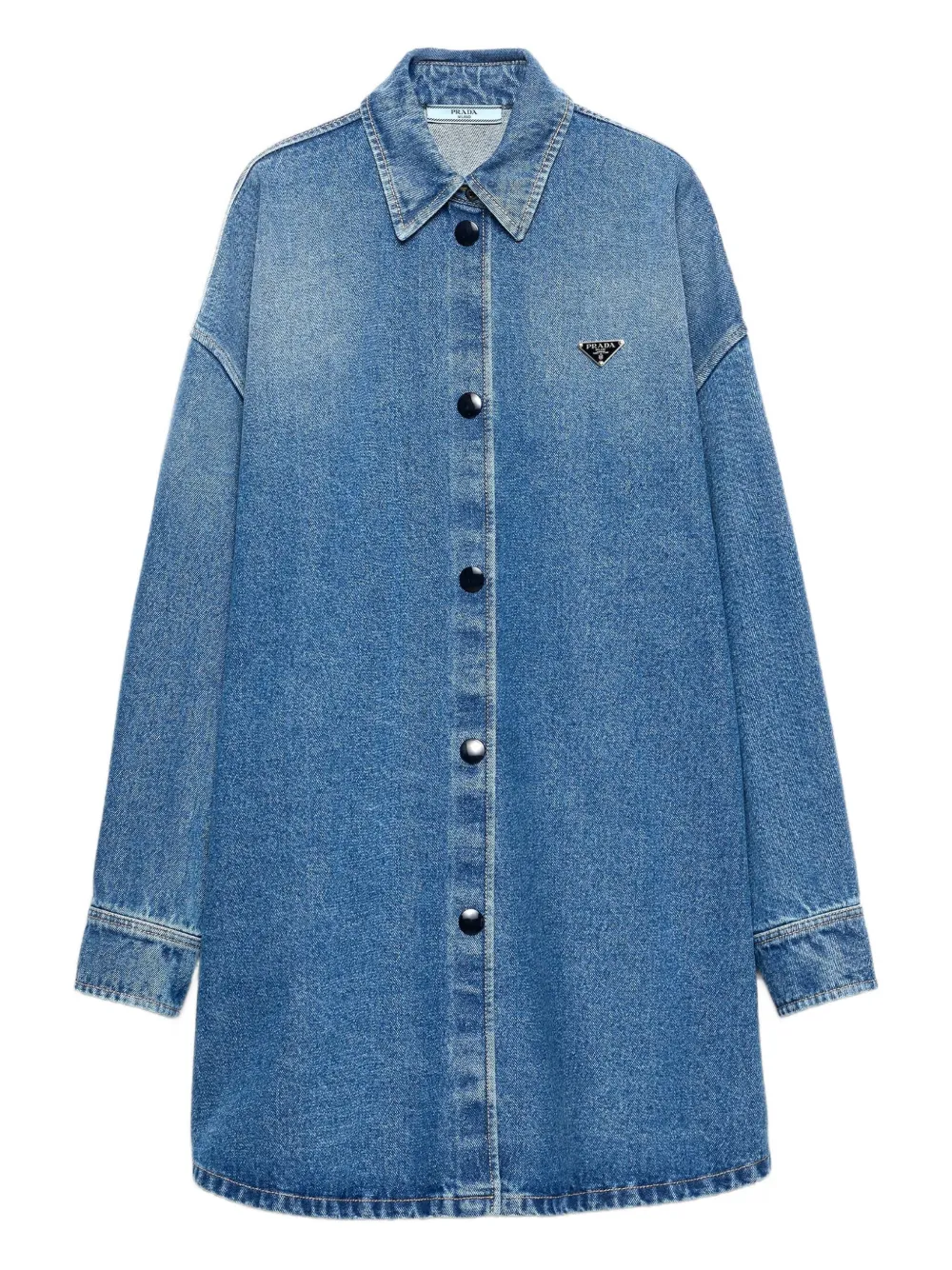 Prada Blouse met logo Blauw
