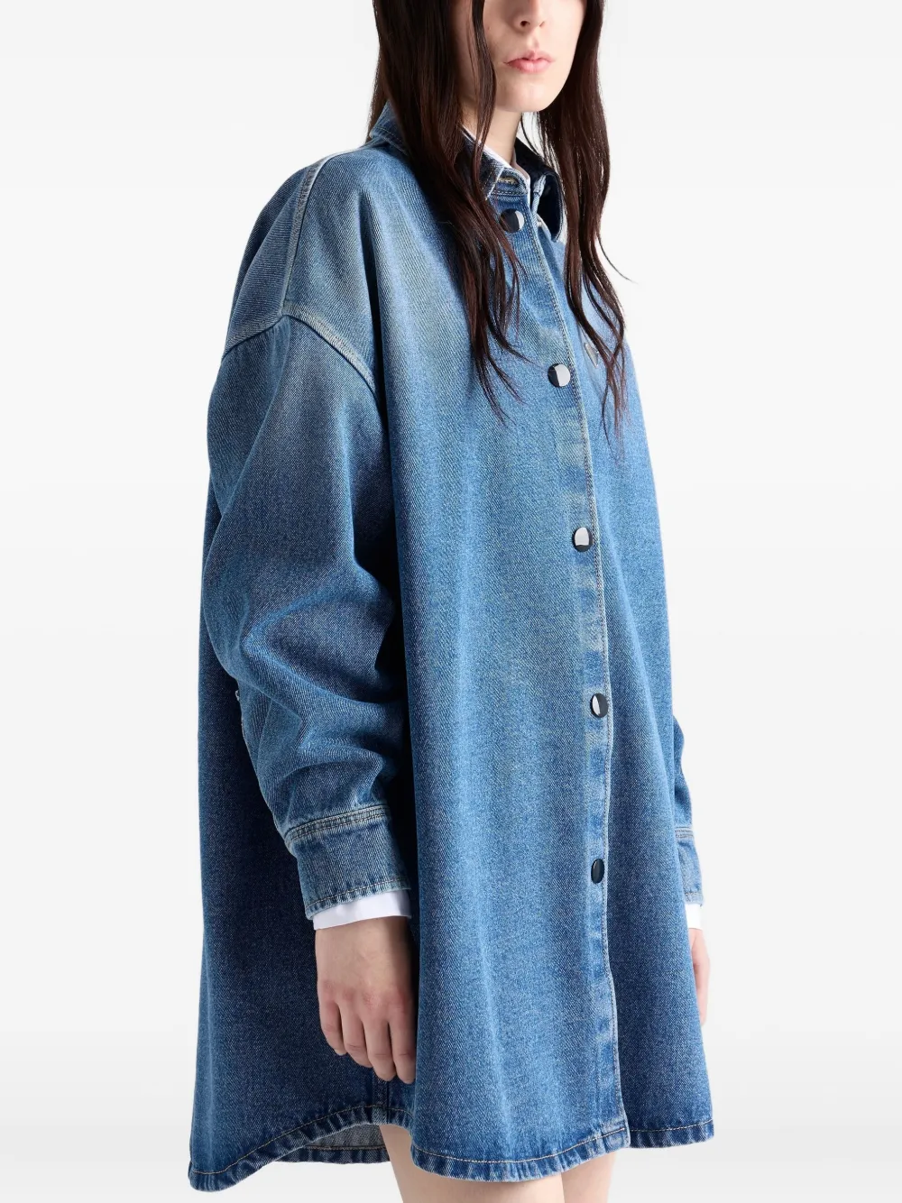 Prada Blouse met logo Blauw