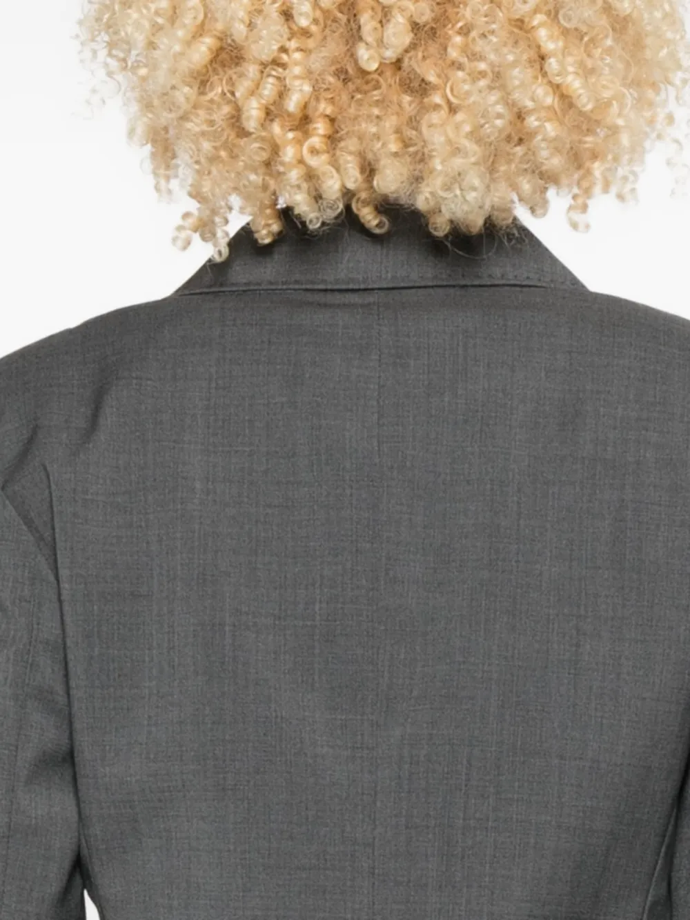 Weekend Max Mara Double-breasted Patch-pocket Jacket In Gray