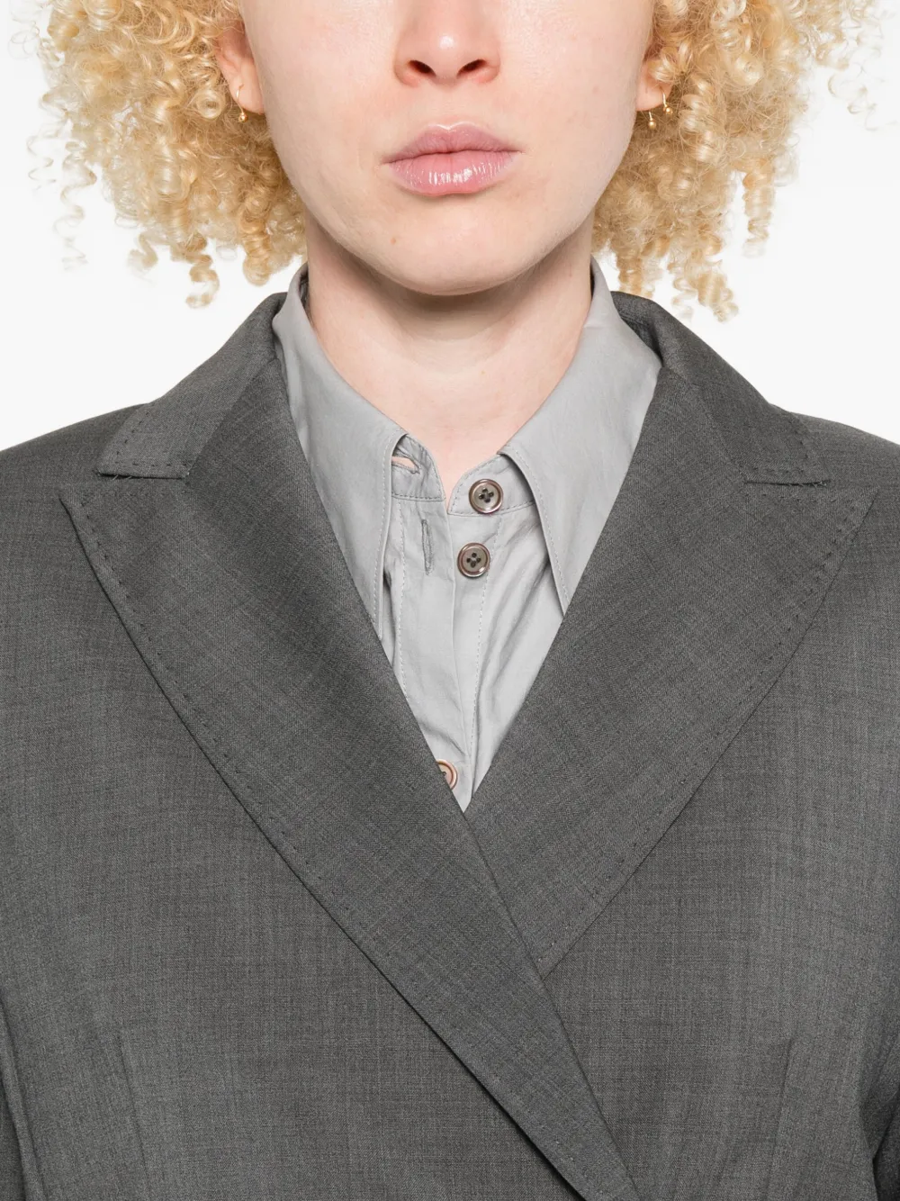 Weekend Max Mara Jack met dubbele rij knopen en zak Grijs