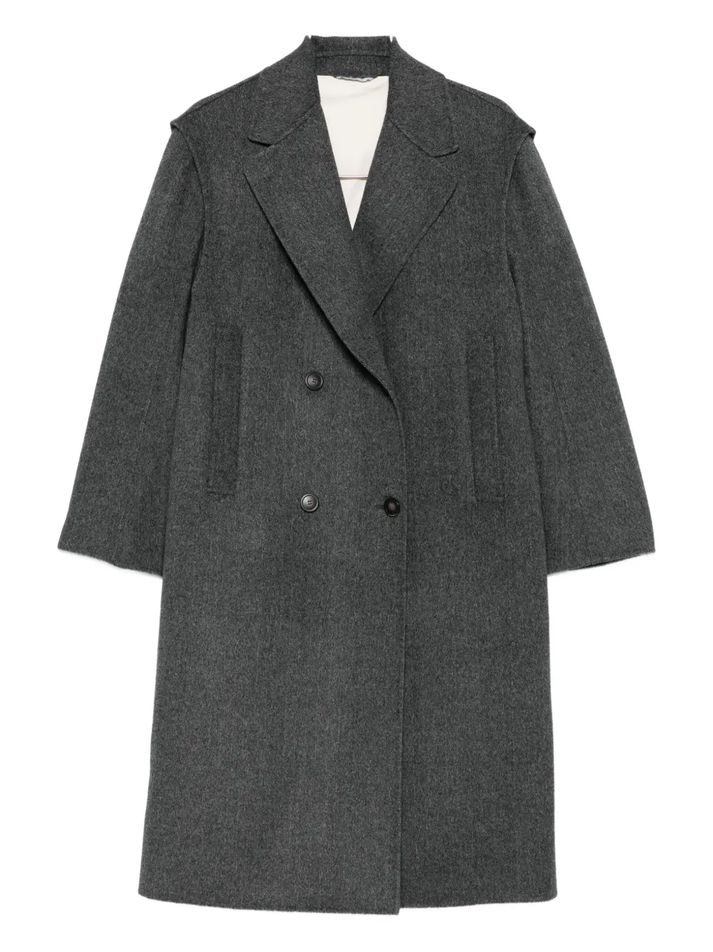Weekend Max Mara Double-breasted Wool Coat In Gray