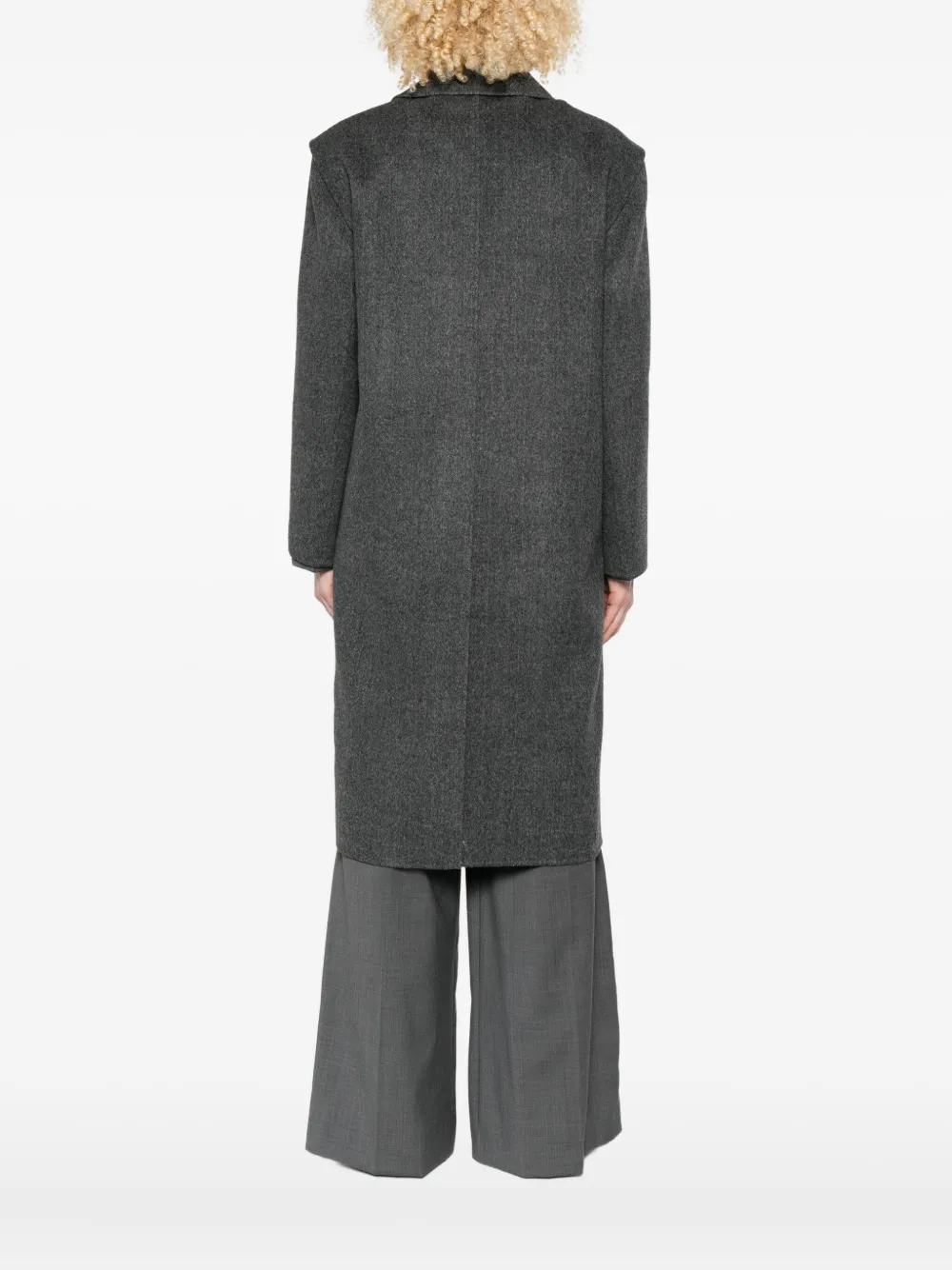 Weekend Max Mara Double-breasted Wool Coat In Gray