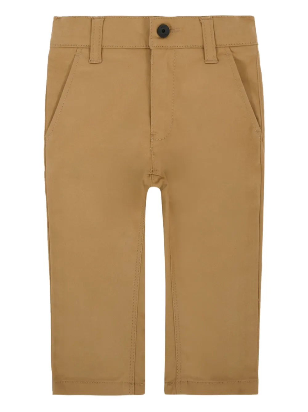 BOSS Kidswear cotton-blend trousers Bruin