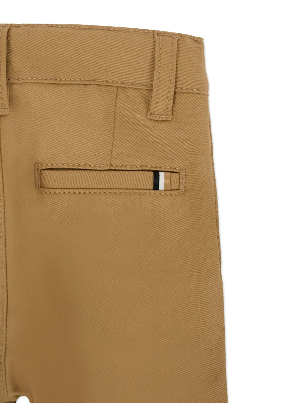 BOSS Kidswear cotton-blend trousers Bruin