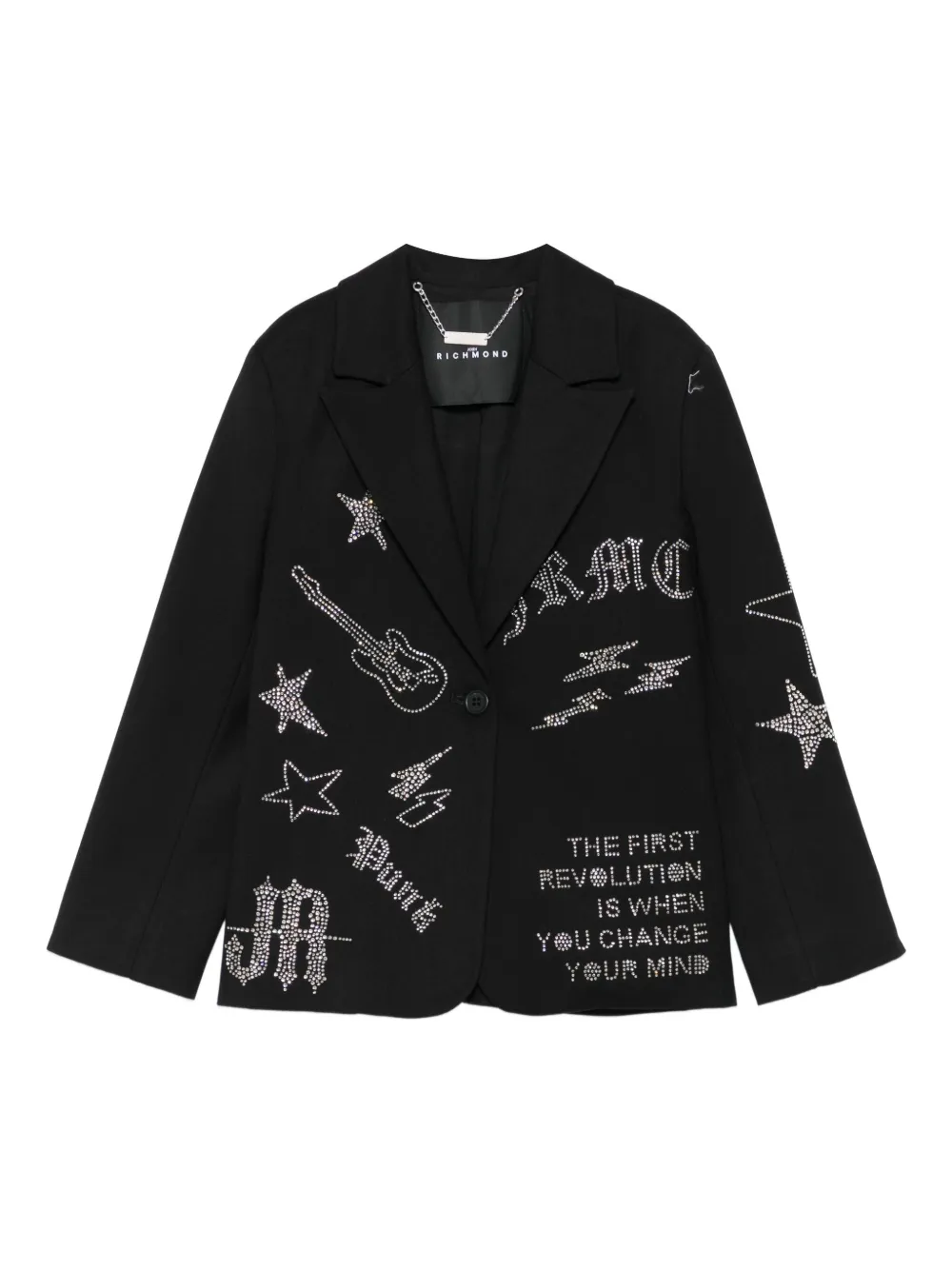 John Richmond Junior rhinestone-embellished blazer Zwart