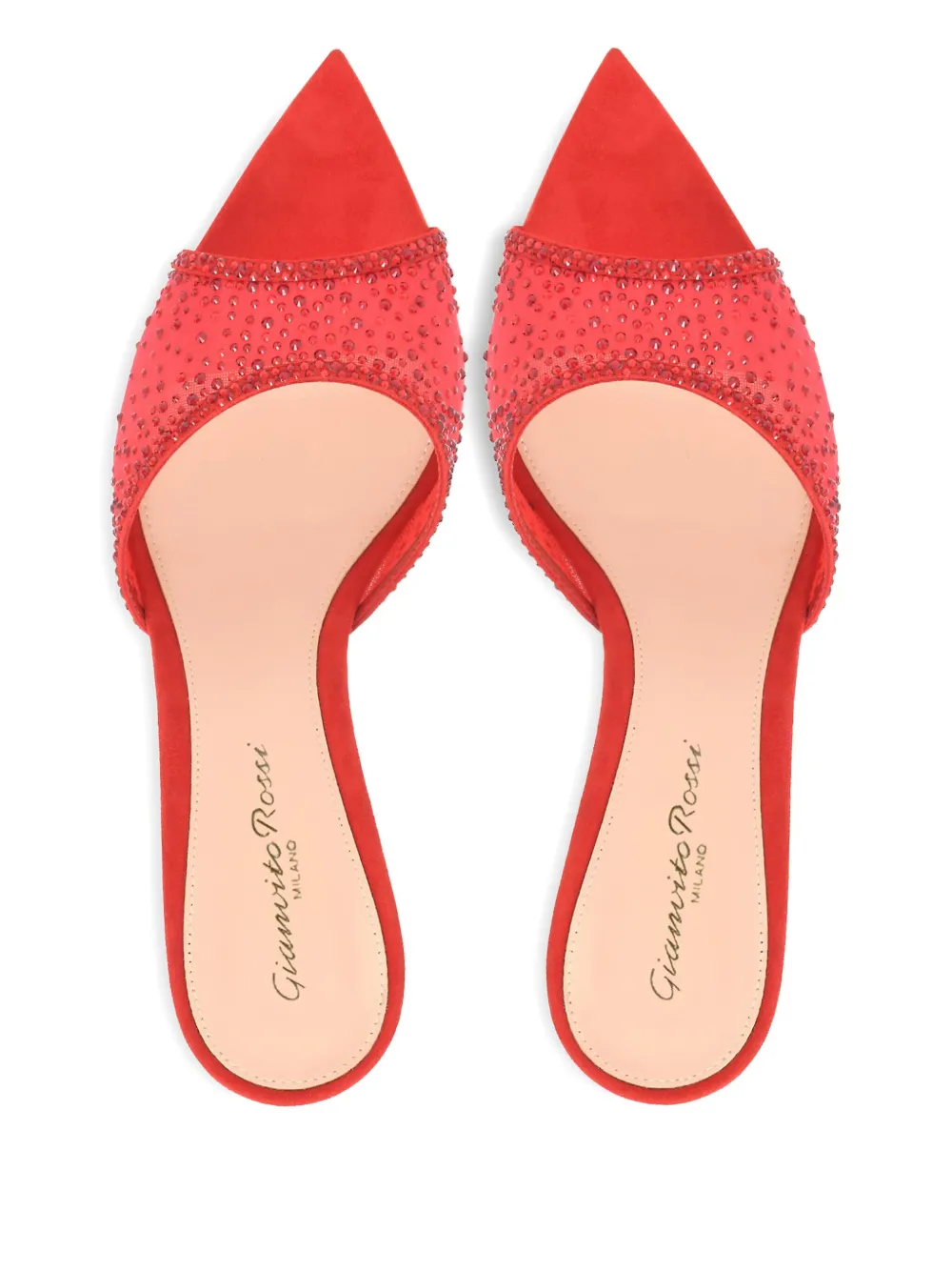 Gianvito Rossi 85mm Rania crystal-embellished sandals Red