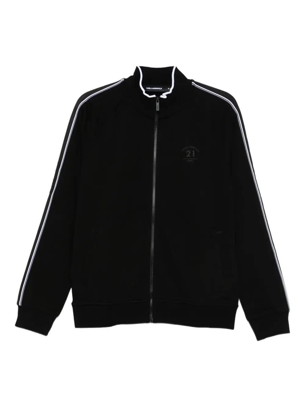Karl Lagerfeld Katoenen jack met rits Zwart