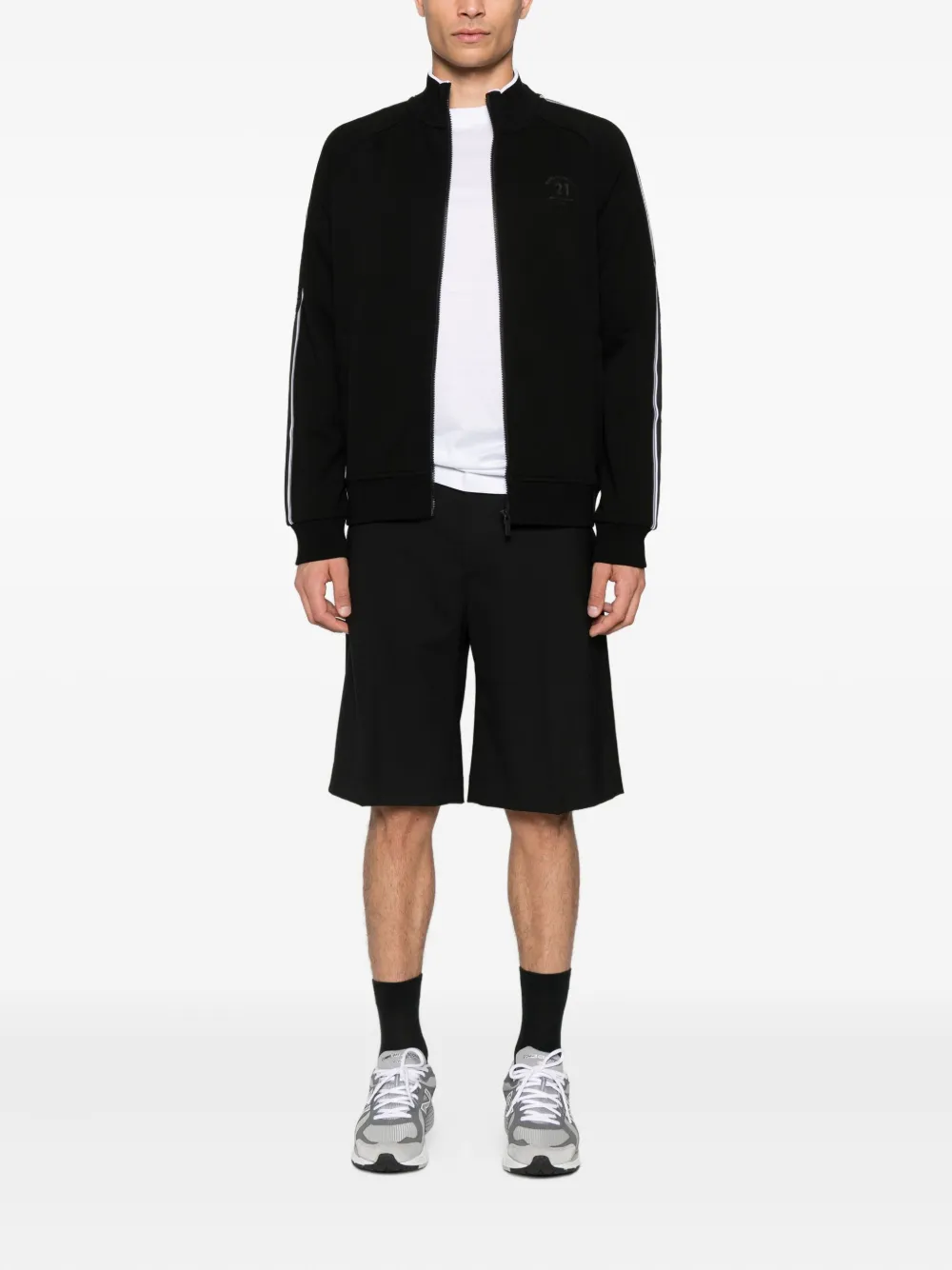 Karl Lagerfeld Katoenen jack met rits - Zwart