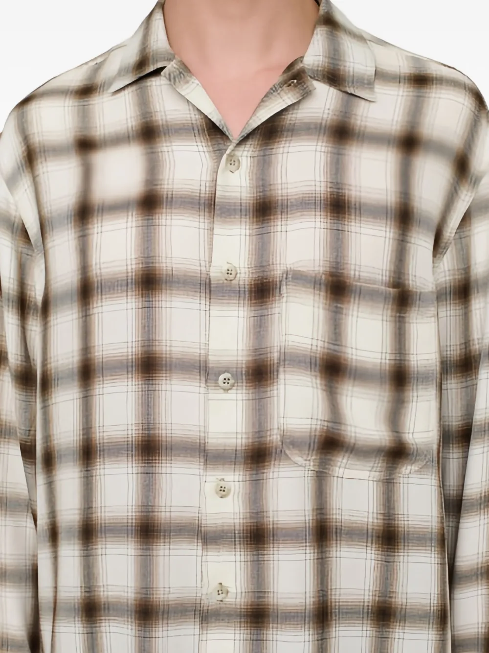 Song For The Mute Geruit overhemd Beige