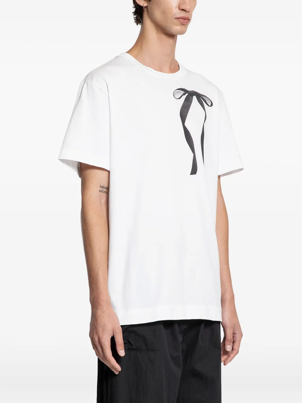 Simone Rocha Poloshirt met lintprint Wit