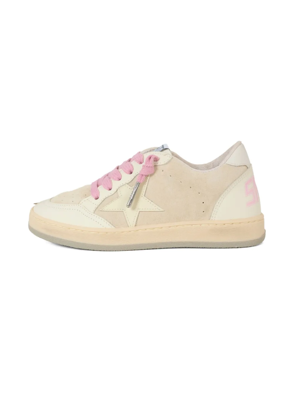 Golden Goose Kids suede lace-up sneakers Neutrals