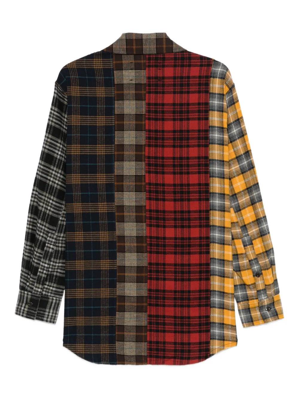 Song For The Mute color-block check shirt - Bruin