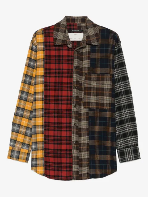 Song For The Mute color-block check shirt