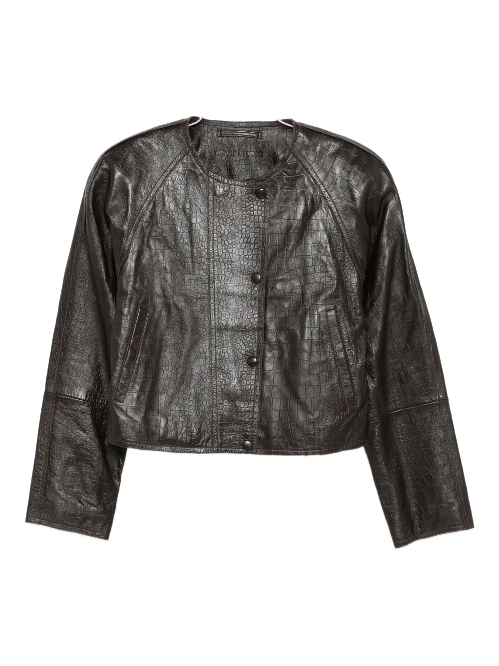 STAND STUDIO leather coat - Marrone