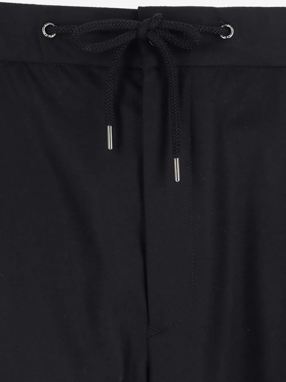 Giorgio Armani pleated drawstring trousers Zwart